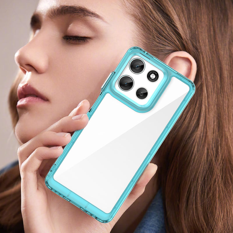 Motorola Moto G56 5G Soft TPU Bumper Case [Clear Blue]