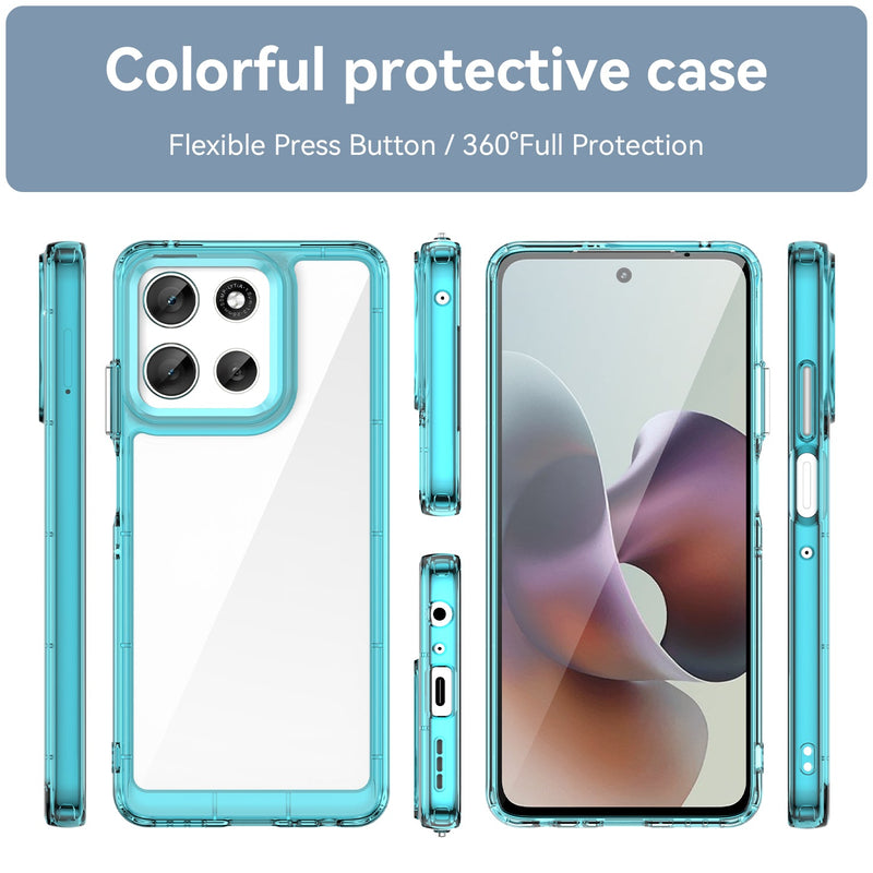 Motorola Moto G56 5G Soft TPU Bumper Case [Clear Blue]
