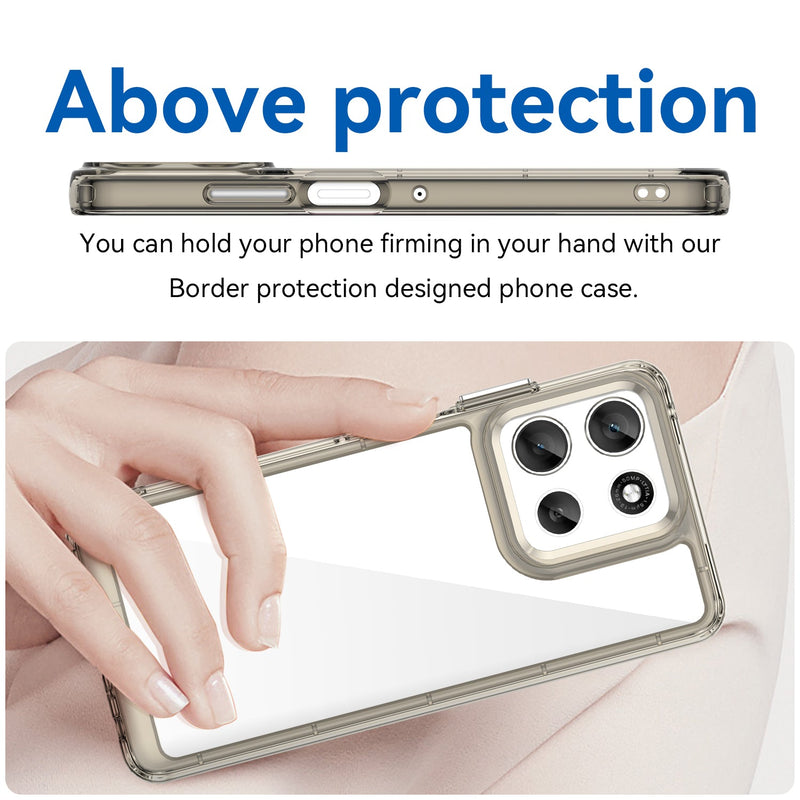 Motorola Moto G56 5G Soft TPU Bumper Case [Clear Grey]