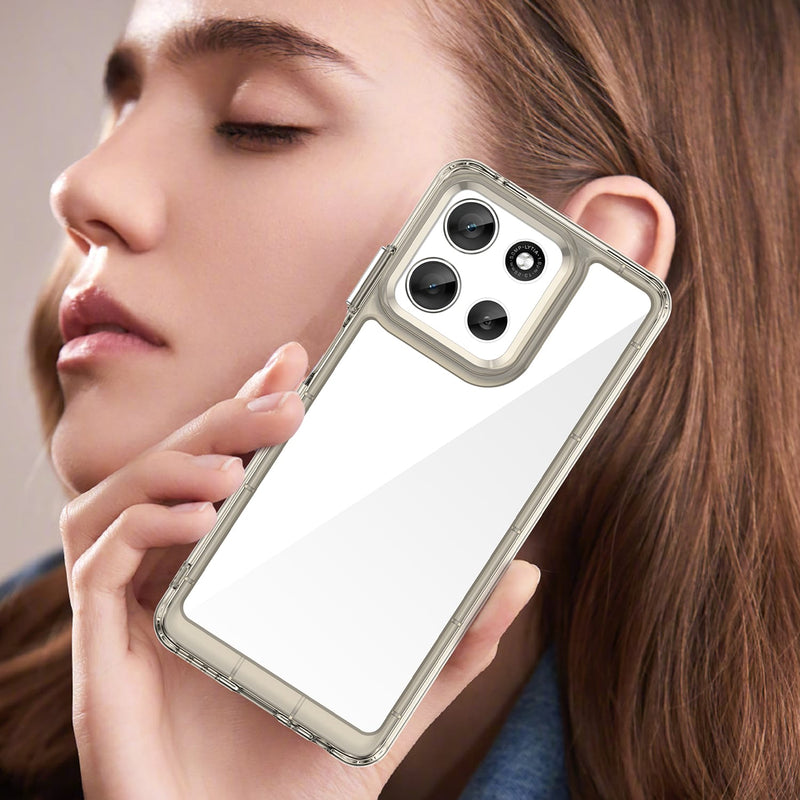 Motorola Moto G56 5G Soft TPU Bumper Case [Clear Grey]