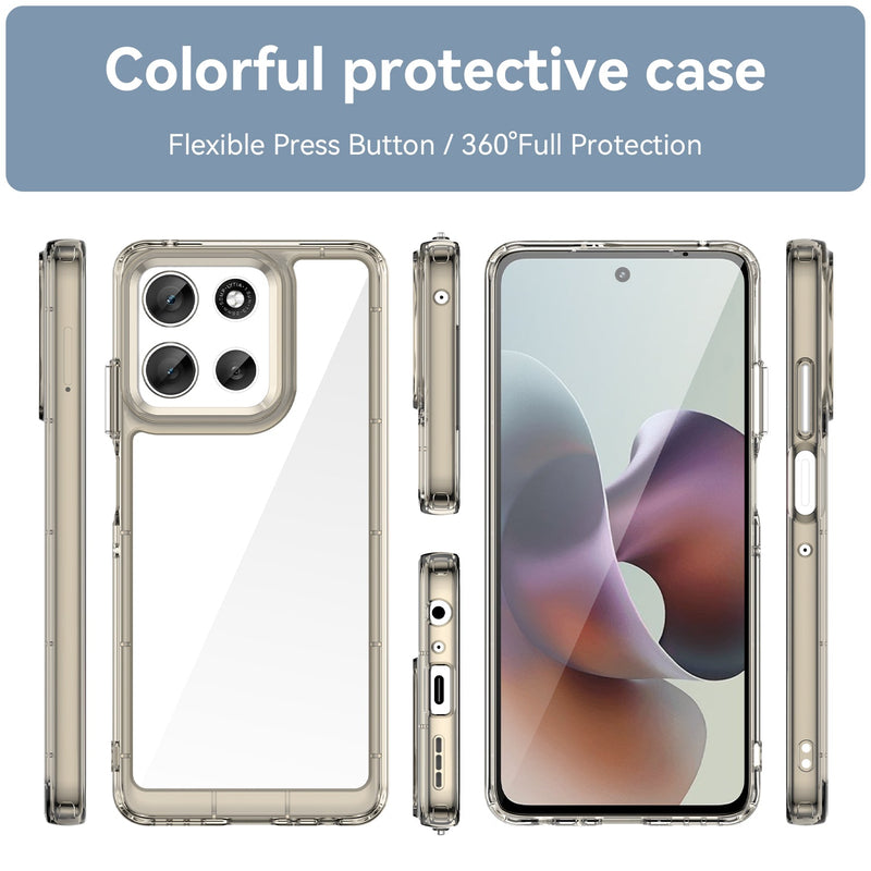 Motorola Moto G56 5G Soft TPU Bumper Case [Clear Grey]
