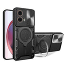 Motorola Moto G85 Ring Kickstand Case w/ Camera Cover [Black]