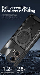 Motorola Moto G85 Ring Kickstand Case w/ Camera Cover [Navy]