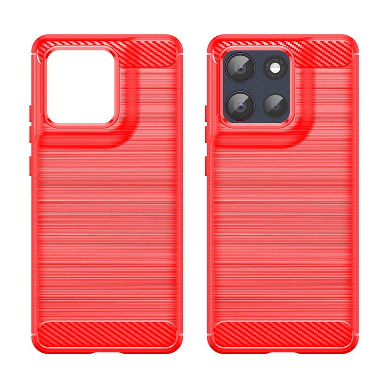 Motorola Moto G86 5G Carbon Fibre Brushed Case [Red]