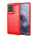 Moto G86 5G Carbon Fibre TPU Case Slim Shockproof Cover Red