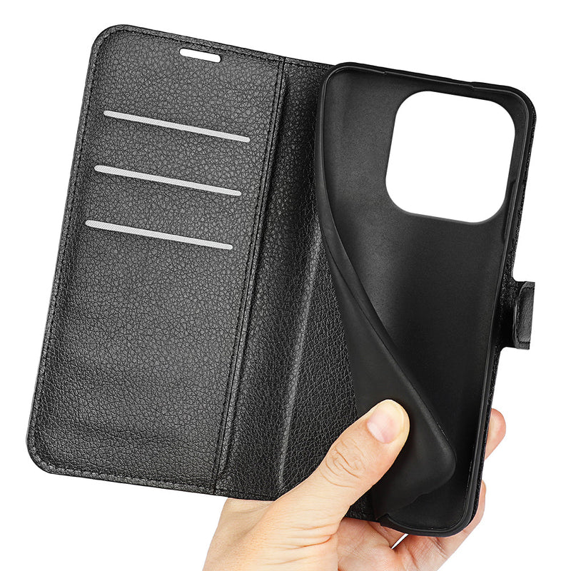 Moto G86 5G PU Wallet Case [Black]