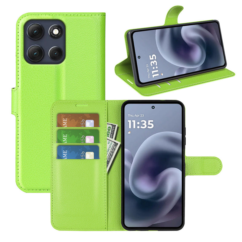 Moto G86 5G PU Wallet Case [Green]