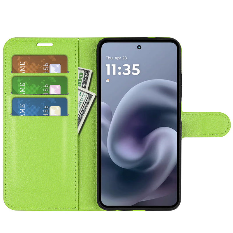 Moto G86 5G PU Wallet Case [Green]