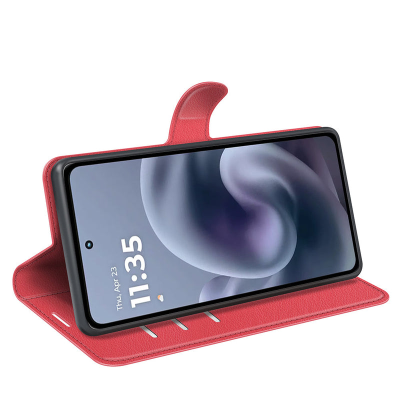 Moto G86 5G PU Wallet Case [Red]