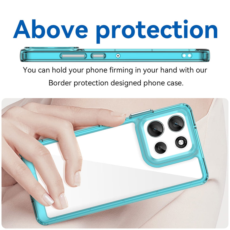 Motorola Moto G86 5G Soft TPU Bumper Case [Clear Blue]