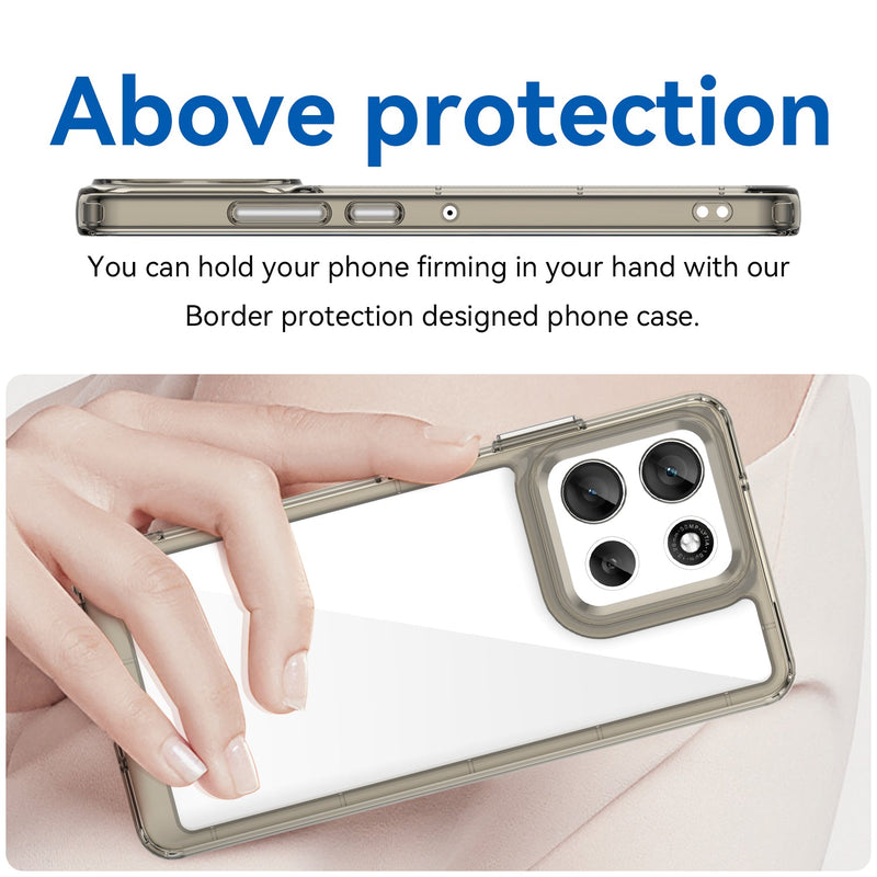 Motorola Moto G86 5G Soft TPU Bumper Case [Clear Grey]