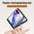 Icebreaker Clear Electroplated Hinge Case for Motorola Razr 50 Ultra with Tempered Glass [Gold]