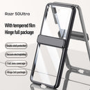 Icebreaker Clear Electroplated Hinge Case for Motorola Razr 50 Ultra with Tempered Glass [Silver]