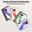 Icebreaker Clear Electroplated Hinge Case for Motorola Razr 50 Ultra with Tempered Glass [Black]