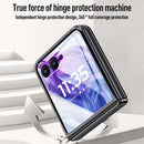 Icebreaker Clear Electroplated Hinge Case for Motorola Razr 50 Ultra with Tempered Glass [Silver]
