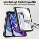 Icebreaker Clear Electroplated Hinge Case for Motorola Razr 50 Ultra with Tempered Glass [Black]