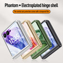 Icebreaker Clear Electroplated Hinge Case for Motorola Razr 50 Ultra with Tempered Glass [Silver]