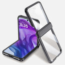 Icebreaker Clear Electroplated Hinge Case for Motorola Razr 50 Ultra with Tempered Glass [Black]