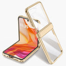 Icebreaker Clear Electroplated Hinge Case for Motorola Razr 50 Ultra with Tempered Glass [Gold]