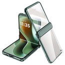 Icebreaker Clear Electroplated Hinge Case for Motorola Razr 50 / Razr 60 with Tempered Glass [Green]