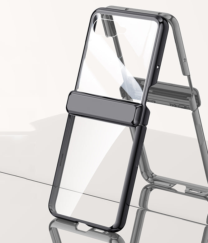 Icebreaker Clear Electroplated Hinge Case for Motorola Razr 60 Ultra with Tempered Glass [Gold]