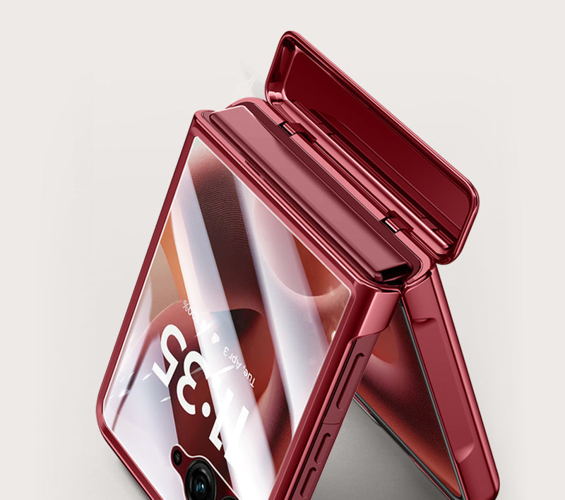 Icebreaker Clear Electroplated Hinge Case for Motorola Razr 60 Ultra with Tempered Glass [Gold]