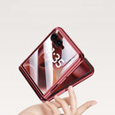 Icebreaker Clear Electroplated Hinge Case for Motorola Razr 60 Ultra with Tempered Glass [Gold]