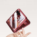 Icebreaker Clear Electroplated Hinge Case for Motorola Razr 60 Ultra with Tempered Glass [Silver]