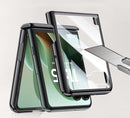 Icebreaker Clear Electroplated Hinge Case for Motorola Razr 60 Ultra with Tempered Glass [Black]