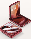 Icebreaker Clear Electroplated Hinge Case for Motorola Razr 60 Ultra with Tempered Glass [Gold]