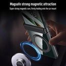 Clear 360°Rotating Magnetic Ring Stand Case for Motorola Razr 60 Ultra with Tempered Glass [Black]