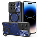 Motorola Moto G15 4G Ring Kickstand Case w/ Camera Cover