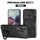 Motorola Moto G56 5G Ring Kickstand Case w/ Camera Cover