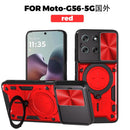 Motorola Moto G56 5G Ring Kickstand Case w/ Camera Cover