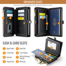 Caseme RFID Blocking Passport Holder Wallet – Leather Travel Organizer [Black]