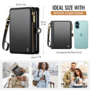 Caseme RFID Blocking Passport Holder Wallet – Leather Travel Organizer [Black]