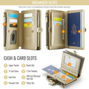 Caseme RFID Blocking Passport Holder Wallet – Leather Travel Organizer [Gold]