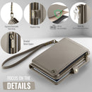 Caseme RFID Blocking Passport Holder Wallet – Leather Travel Organizer [Grey]