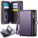 Caseme RFID Blocking Passport Holder Wallet – Leather Travel Organizer [Purple]