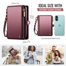 Caseme RFID Blocking Passport Holder Wallet – Leather Travel Organizer [Maroon]