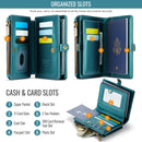 Caseme RFID Blocking Passport Holder Wallet – Leather Travel Organizer [Teal]