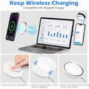 New Magnetic Laptop Phone Holder Silver 6