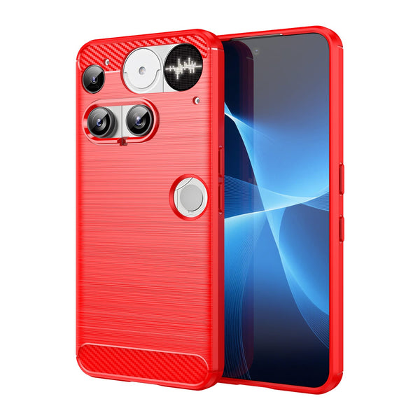 Nothing Phone (3) Carbon Fibre Brushed Case [Red]