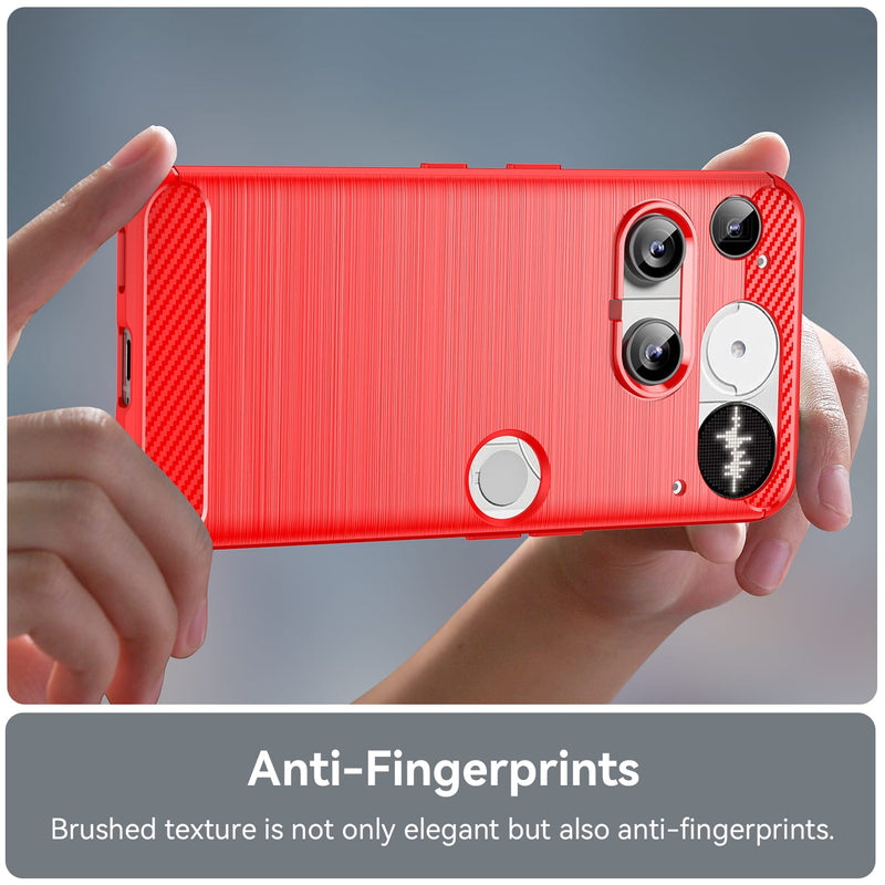 Nothing Phone (3) Carbon Fibre Brushed Case [Red]
