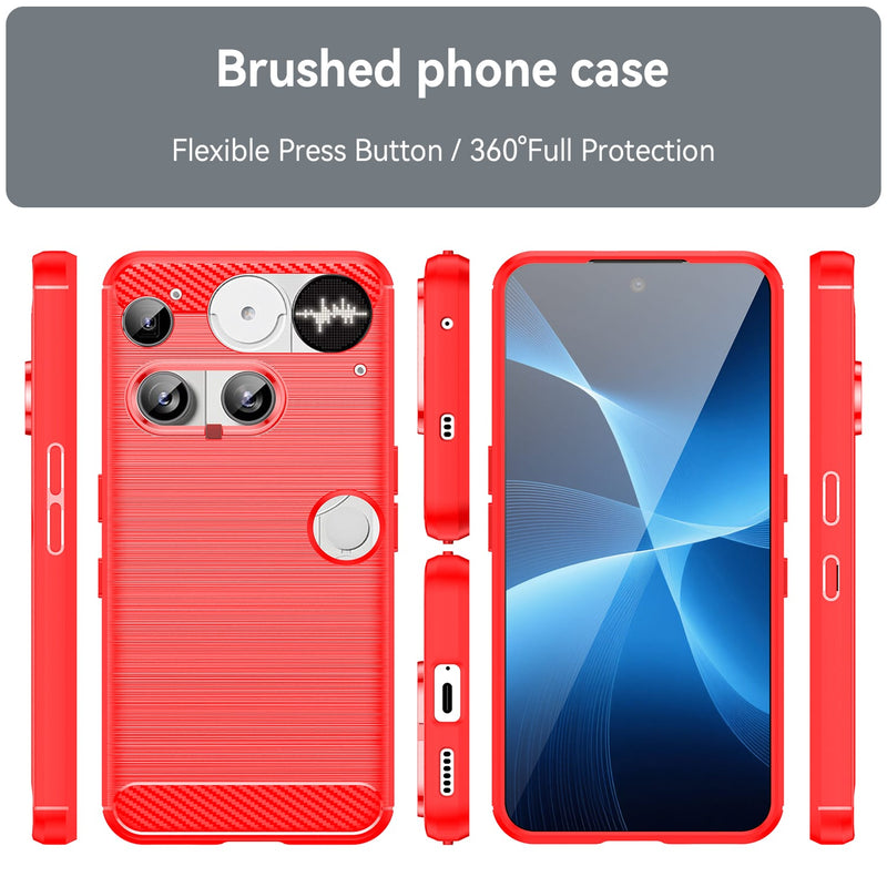 Nothing Phone (3) Carbon Fibre Brushed Case [Red]