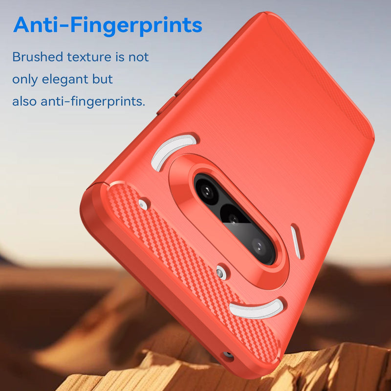 Nothing Phone (3a) Carbon Fibre Brushed Case [Red]