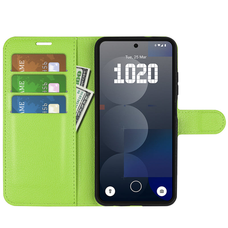 Nothing Phone (3a) Pro PU Wallet Case [Green]