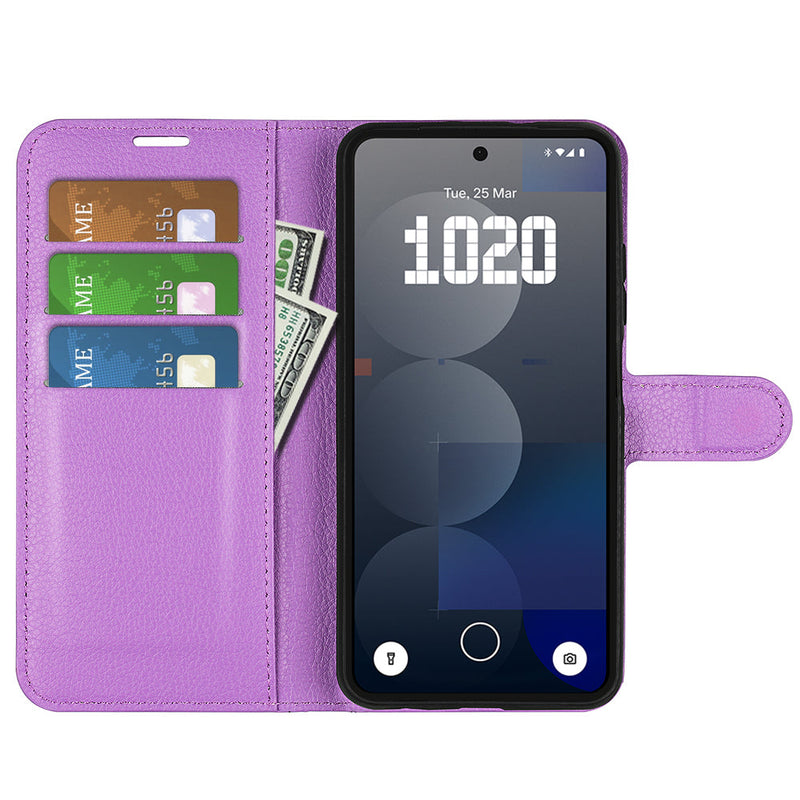 Nothing Phone (3a) Pro PU Wallet Case [Purple]