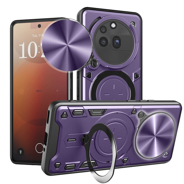 Nothing Phone (3a) Pro Ring Kickstand Case w/ Camera Cover [Purple]