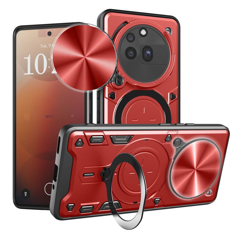 Nothing Phone (3a) Pro Ring Kickstand Case w/ Camera Cover [Red]